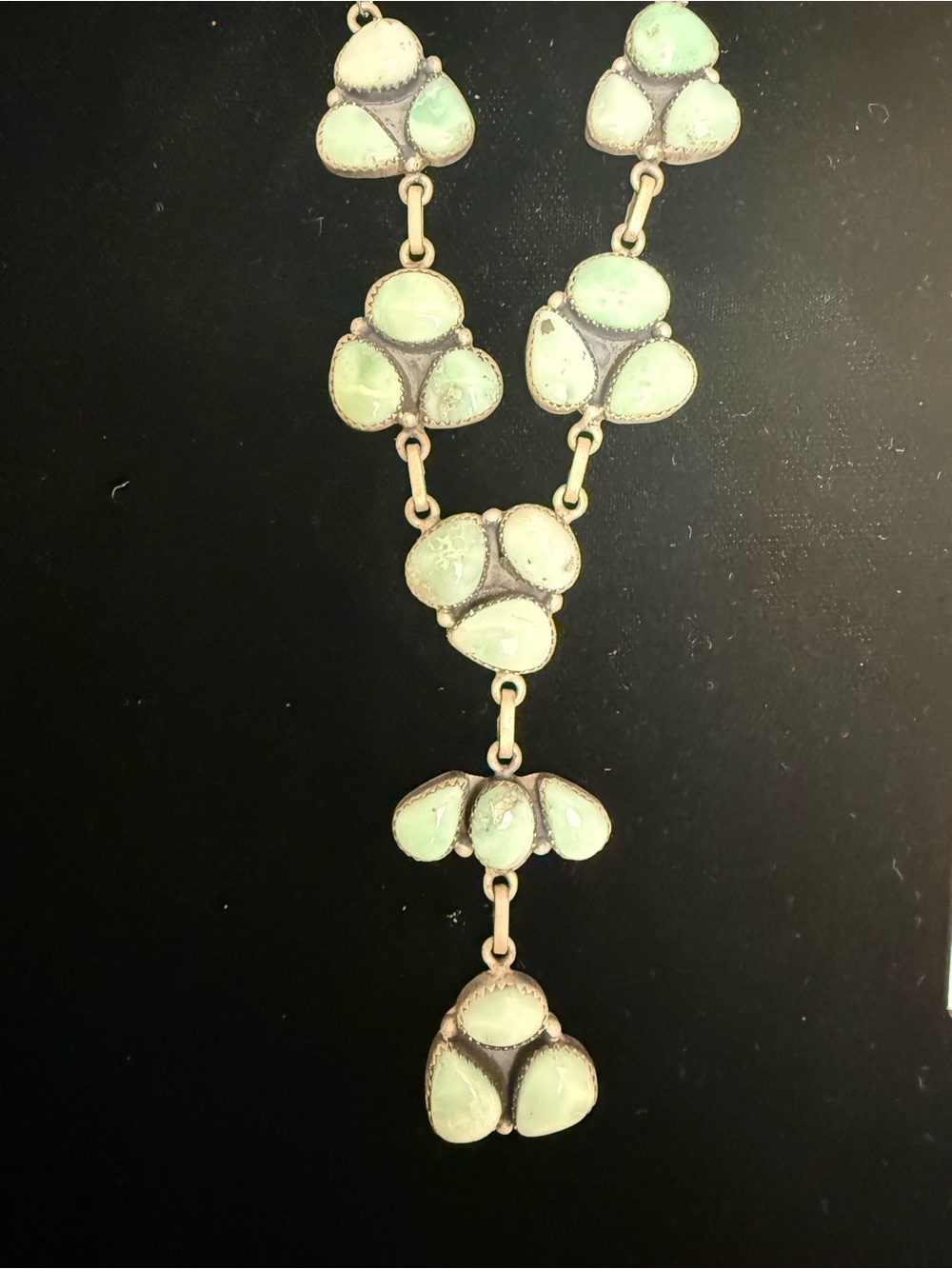 Elegant Mint Green Paloma Variscite Lariat necklace